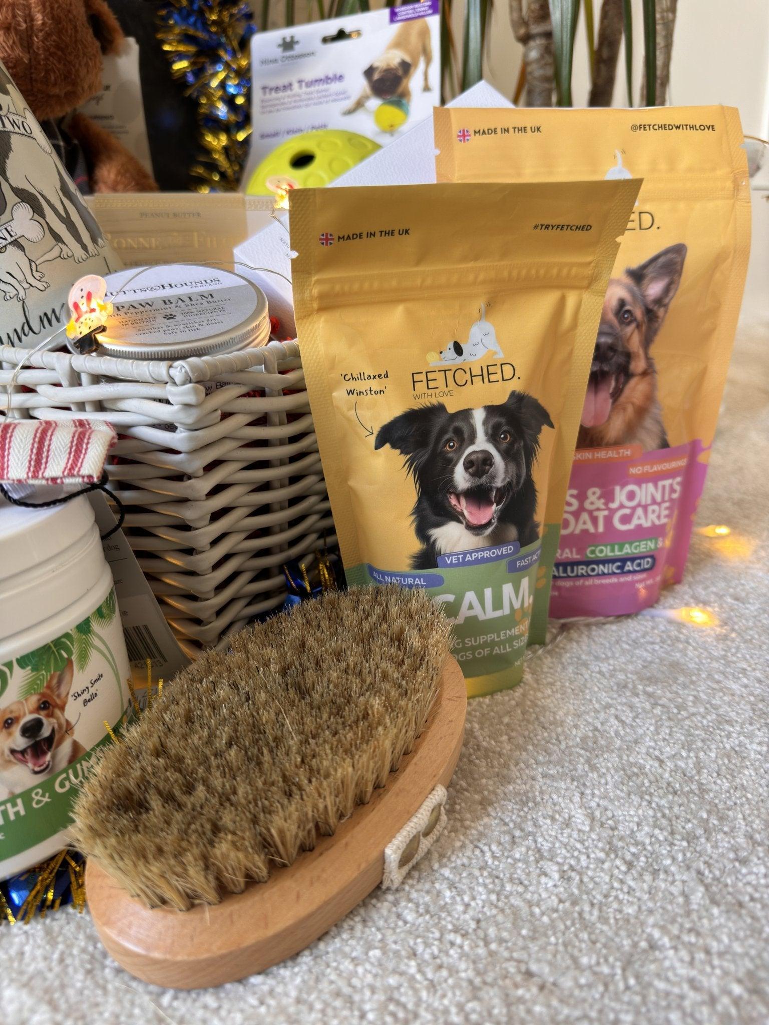 Ultimate Luxury Dog Hamper Basket - Natural Dog Supplements and Superfoods by Fetched