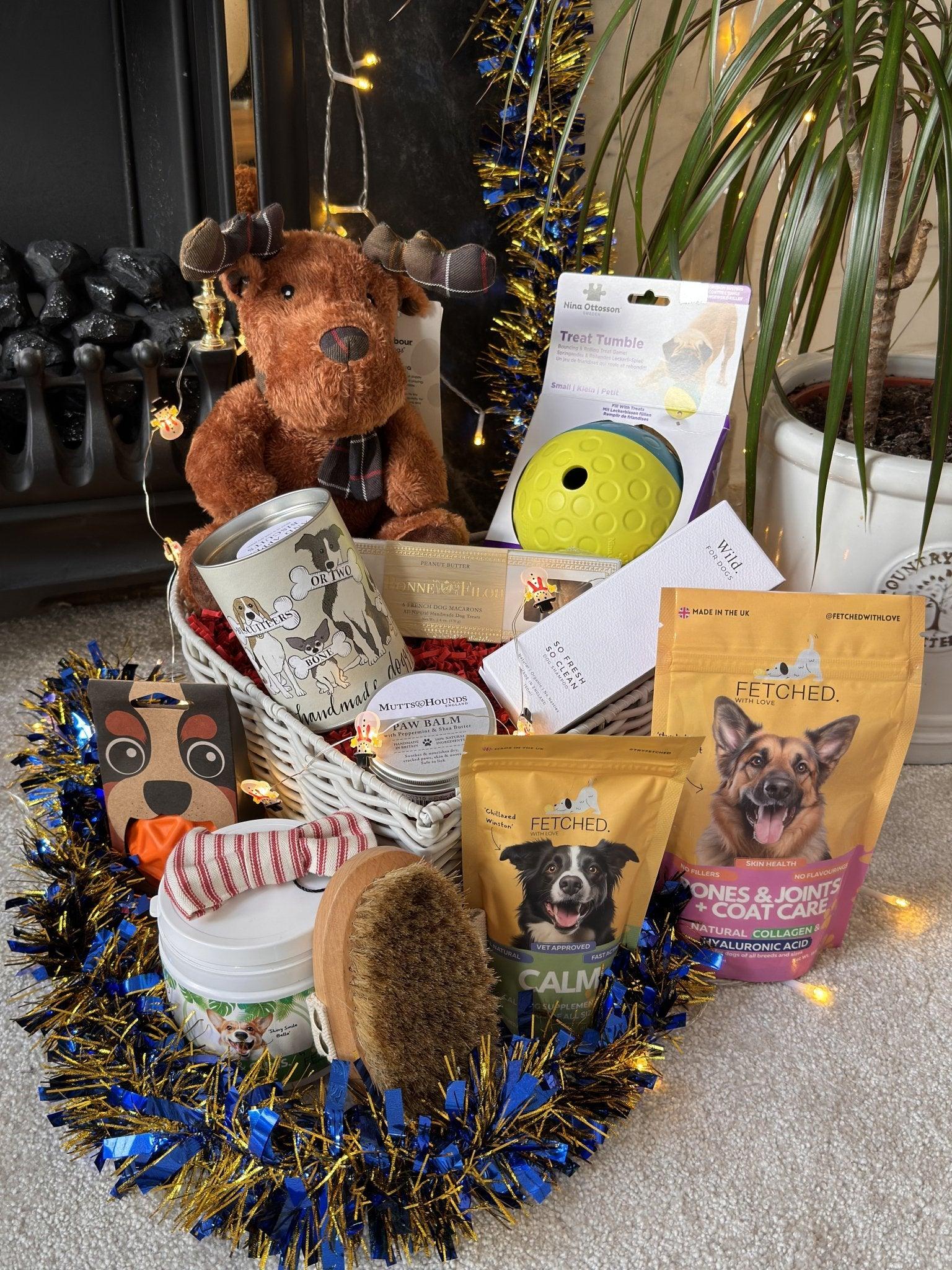 Ultimate Luxury Dog Hamper Basket - Natural Dog Supplements and Superfoods by Fetched