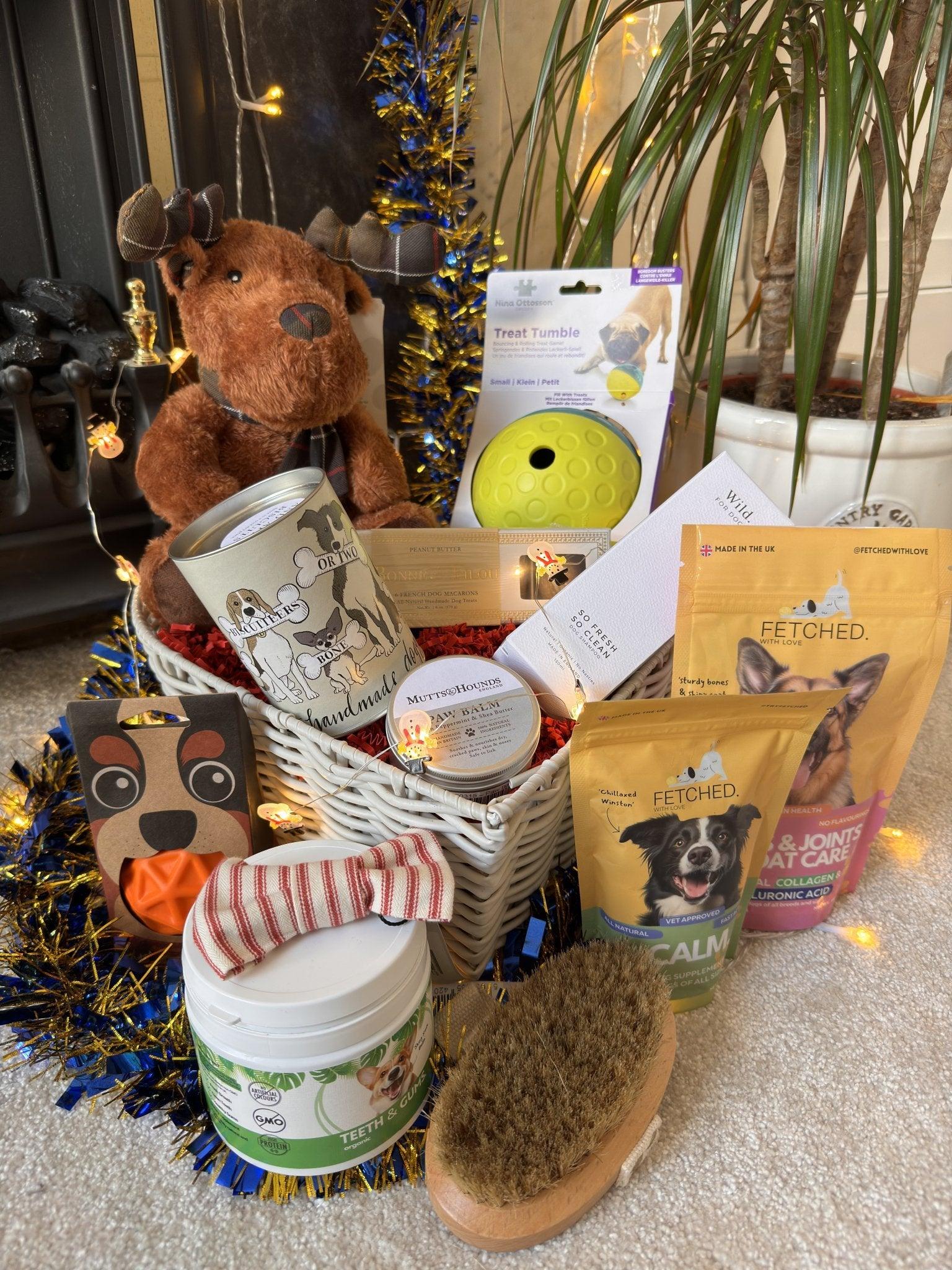 Ultimate Luxury Dog Hamper Basket - Natural Dog Supplements and Superfoods by Fetched