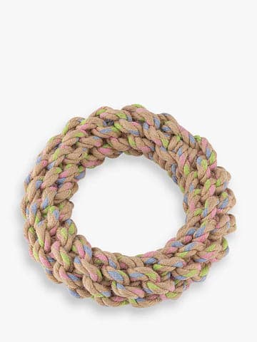 hemp ring dog toy