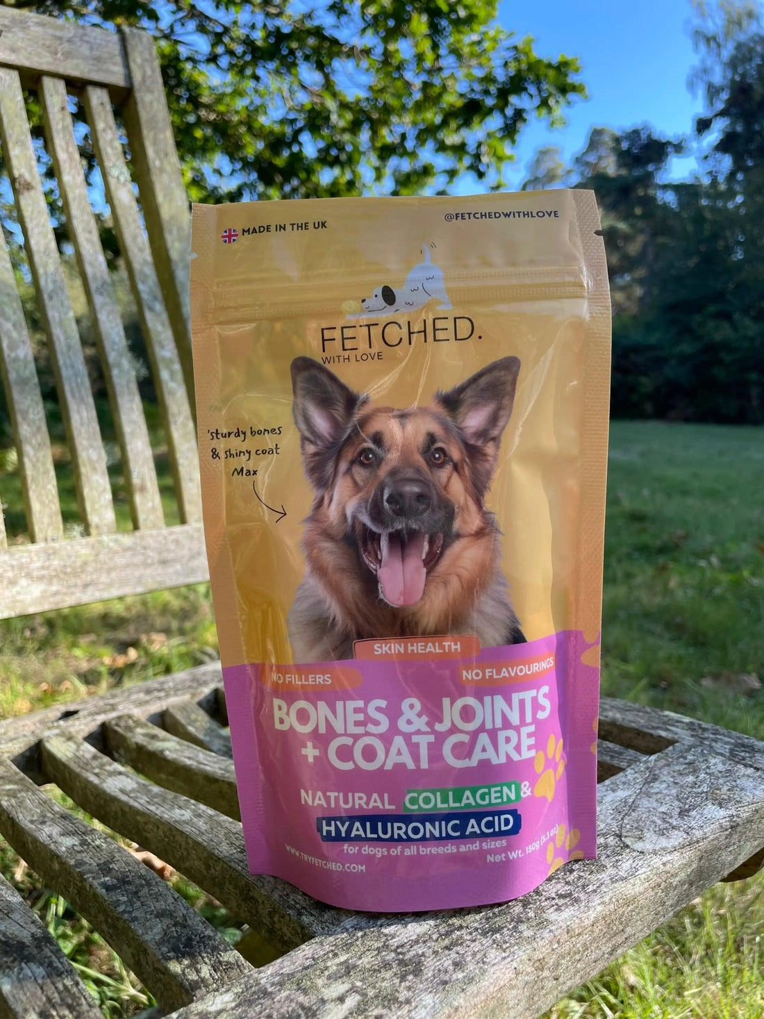 Fetched collagen for dogs packaging