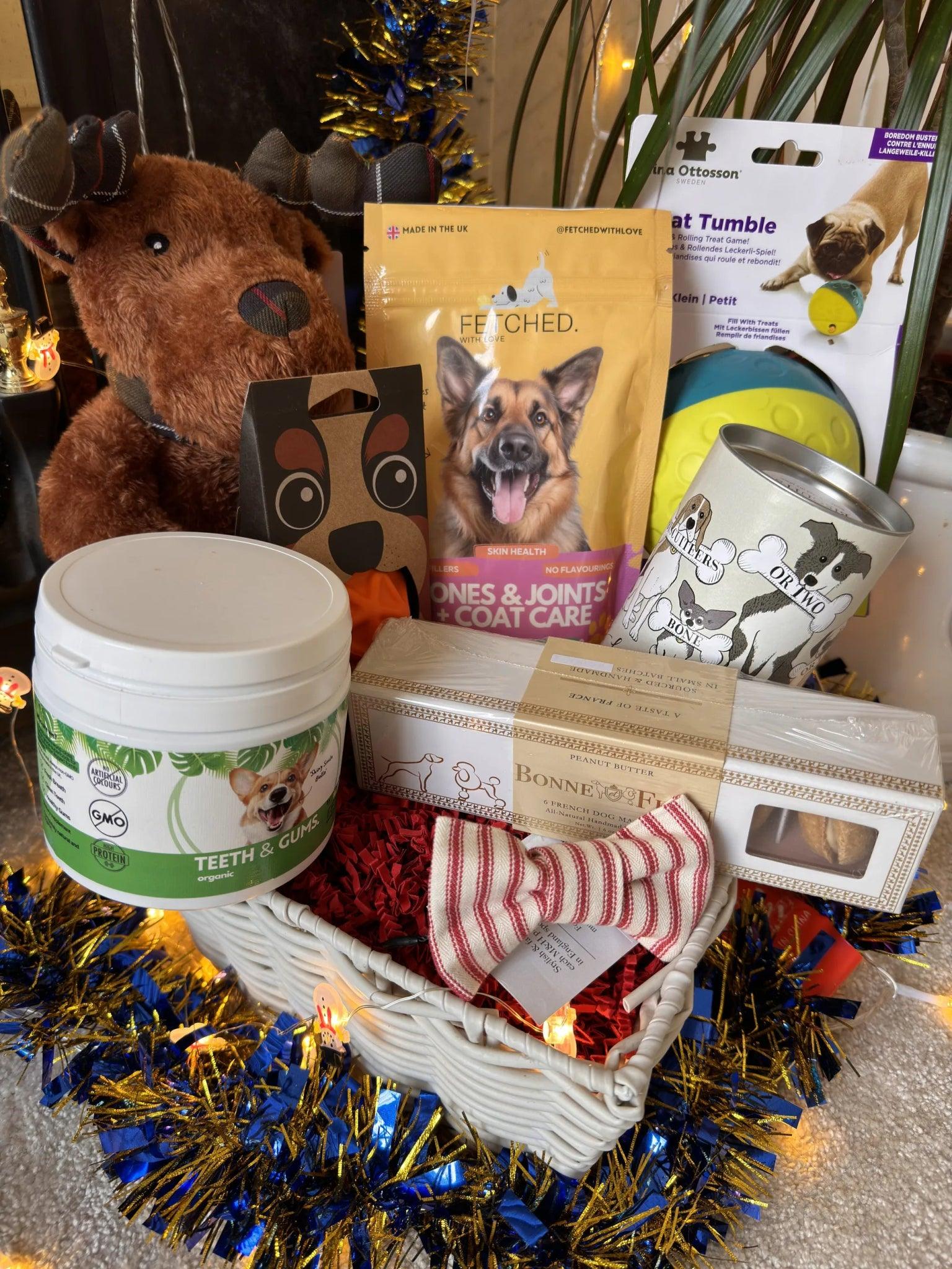 Organic dog gift sales baskets